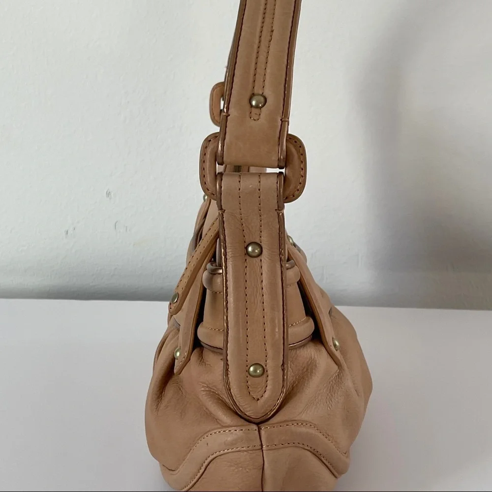 Cole Haan Kaylie Bag Tan Leather Hobo Shoulder Style Neutral Bag - Picture 8 of 10